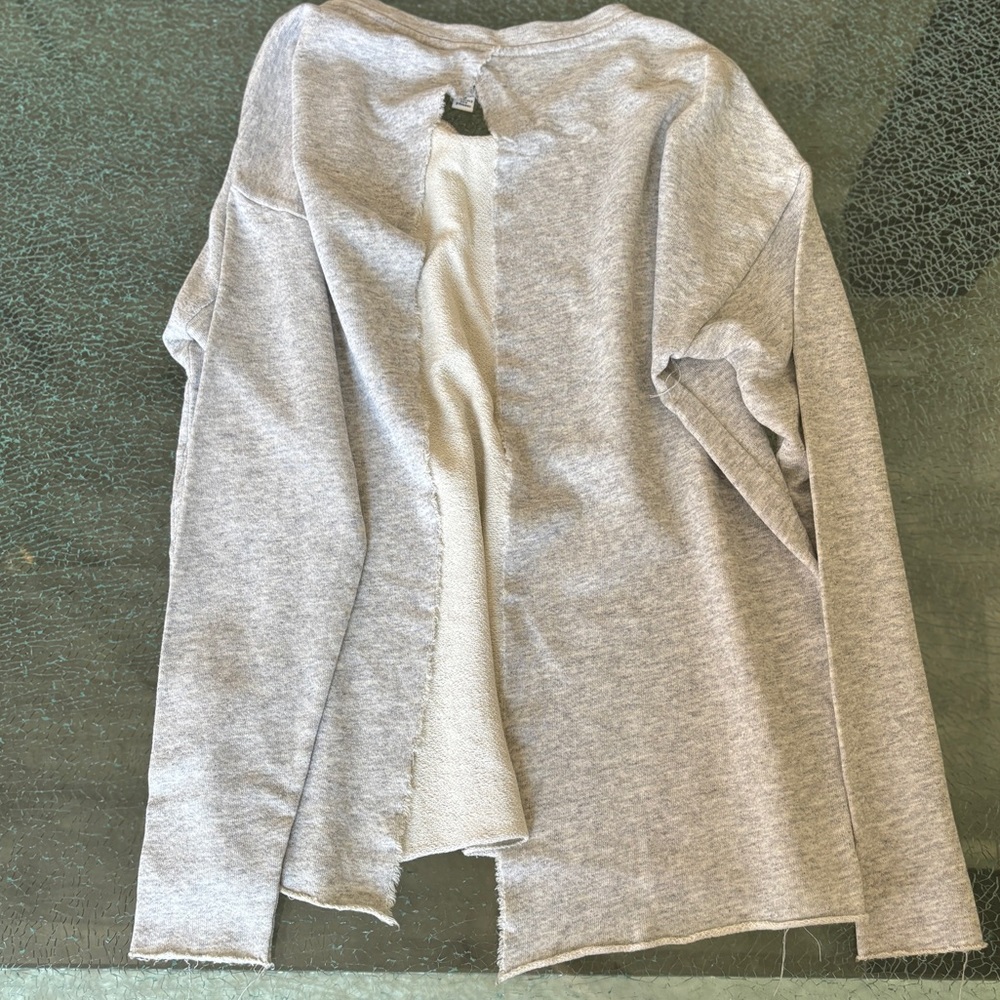 True Religion Open Back Gray Long Sleeve Top - Picture 9 of 11
